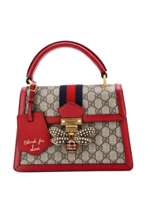 Gucci Pre-Owned Queen Margaret Top Handle Bag GG Coated Canvas with Leather Small satchel Brown 3D5MJJCQMAX18DVR