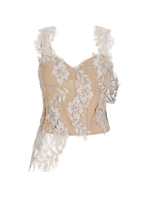 Giuseppe Di Morabito floral-lace top White 06SSTO40616502