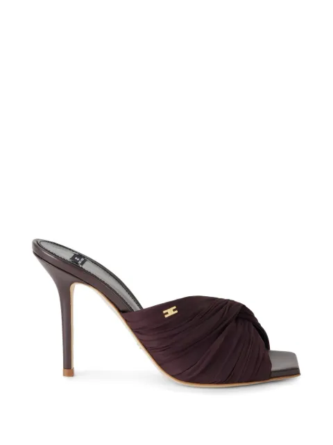 Elisabetta Franchi nappa leather sandals Brown SA33L63E2