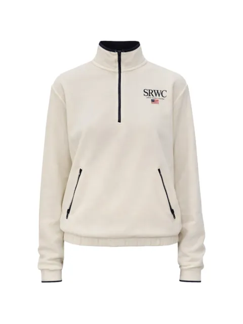 Sporty & Rich half-zip fleece jacket Neutrals ST08963177WH37