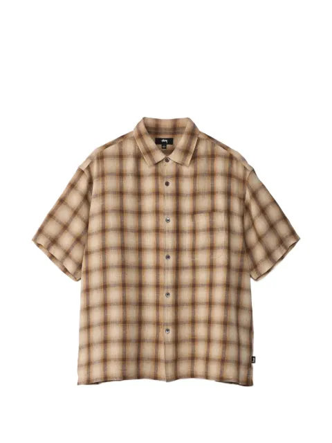 Stüssy plaid short sleeve shirt Neutrals 11103851001
