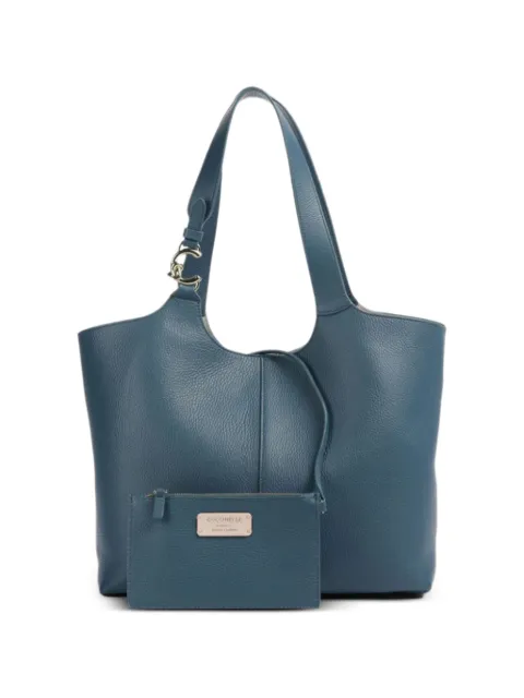Coccinelle C-Easy grained-leather tote bag Blue E1SHA110101