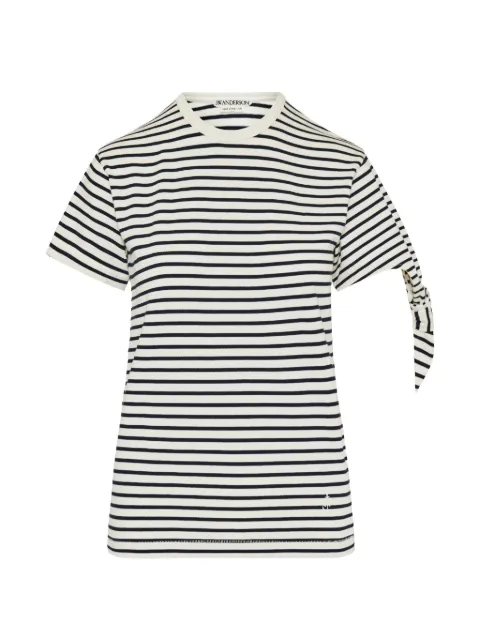 JW Anderson striped tie-sleeve T-shirt Neutrals JT0334PG1946