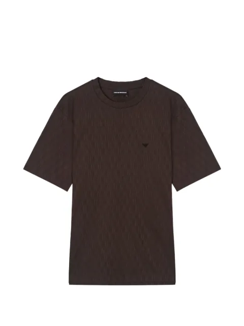 Emporio Armani logo-embroidered T-shirt Brown EM005699AF25298