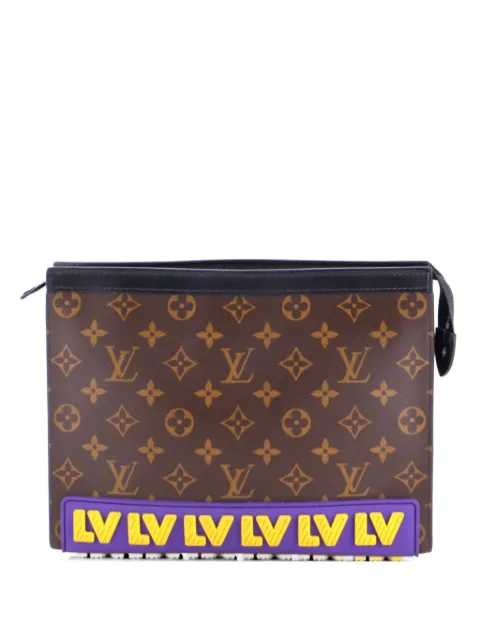 Louis Vuitton Pre-Owned Pochette Voyage Limited Edition LV Rubber Monogram Canvas MM clutch bag Brown 26RP3NNW6AT67976