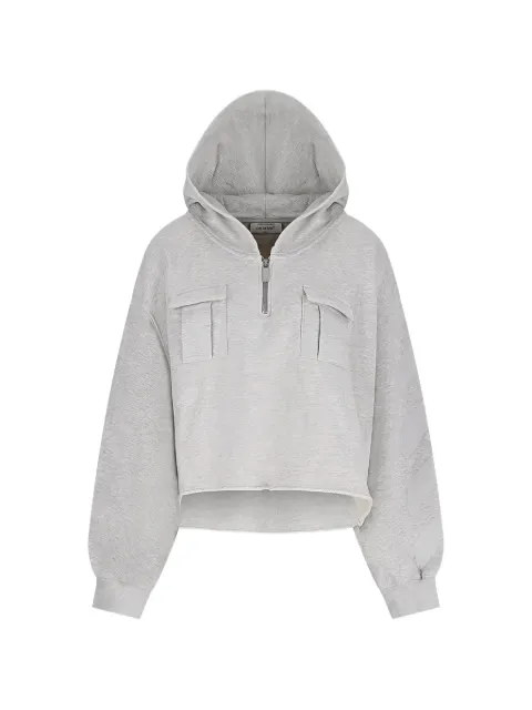 Off-White pocket crop hoodie Grey 2BB06BS26FLE001W050