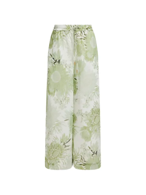 Aje Adina floral-print trousers White 26RE3062