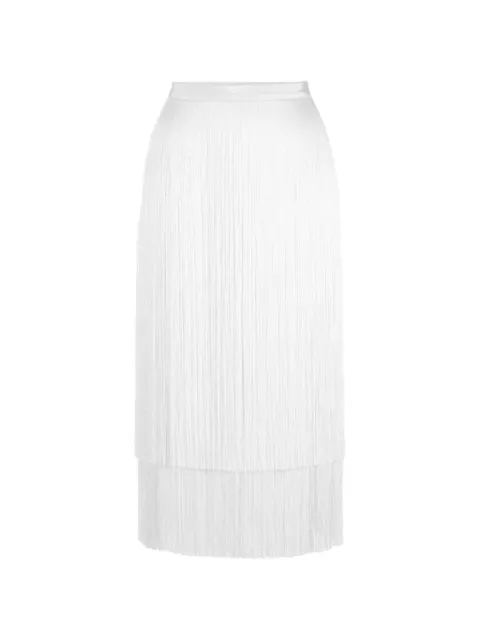 Elisabetta Franchi skirt with fringes White GO19663E2
