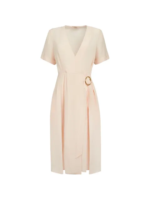TWINSET buckle wrap dress Pink 261TT2554