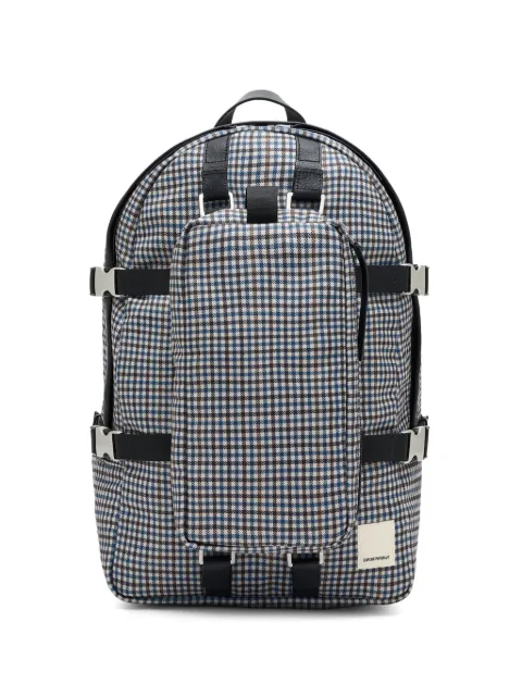 Emporio Armani ASV Eagle Club checkered backpack Neutrals EM004977AF25726