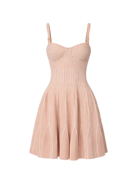 Elisabetta Franchi dress in two-colour knit fabric Neutrals AM27S62E2