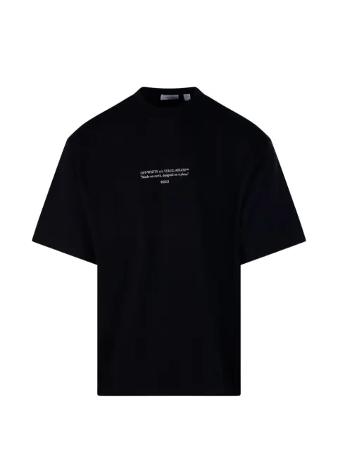 Off-White crew-neck printed T-shirt Black OMAA120S26JER007