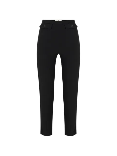 Elisabetta Franchi trousers in lightweight crêpe and satin fabrics Black PA18562E2