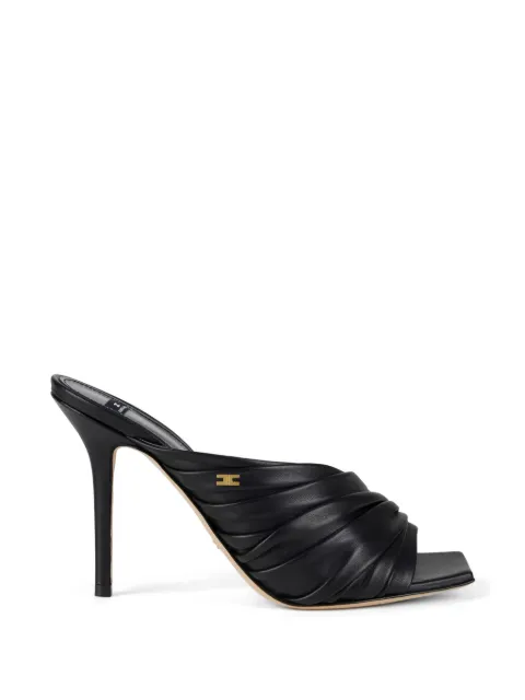 Elisabetta Franchi nappa leather sandals Black SA80L63E2
