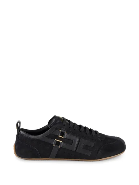 Elisabetta Franchi monogram embroidered sneakers Black SA36G62E2