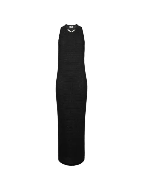 Elisabetta Franchi knit dress with jewel twisted necklace Black AM34T62E2