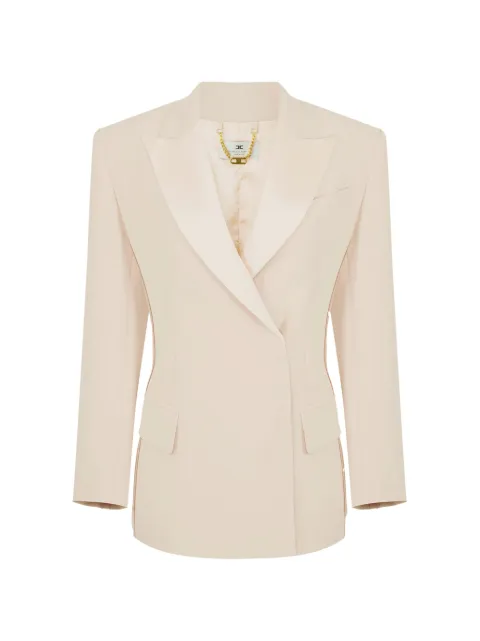 Elisabetta Franchi jacket in lightweight crêpe and satin Neutrals GI24163E2