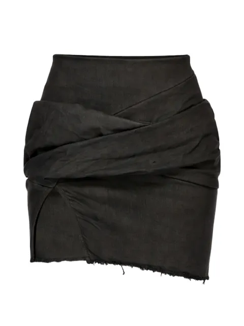 Rick Owens draped mini skirt Black DS01F4343SDBK
