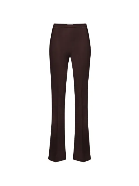 Elisabetta Franchi trousers in lightweight crêpe and satin fabrics Brown PA18462E2