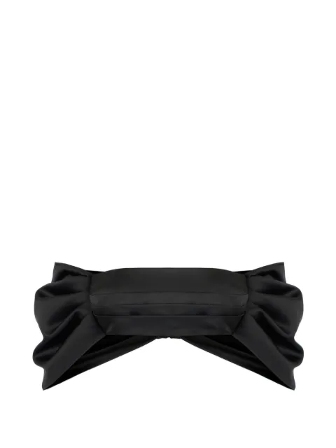 Elisabetta Franchi bow-shaped top in duchess satin Black TO05662E2