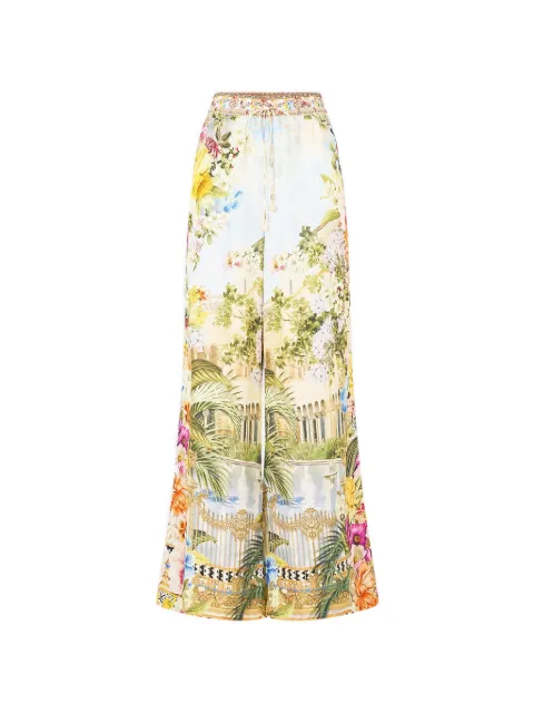 Camilla floral print straight-leg trousers Blue 00039952