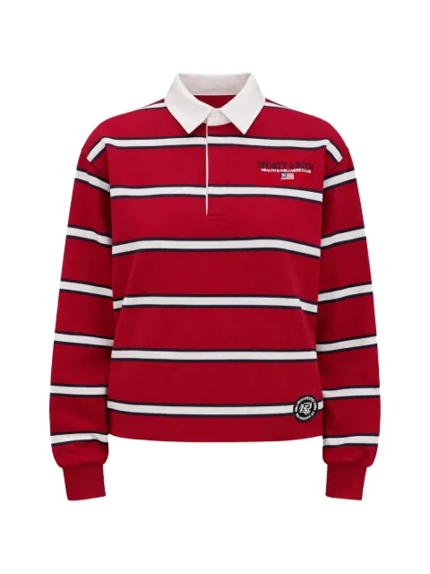 Sporty & Rich striped polo shirt Red ST00863178RE35
