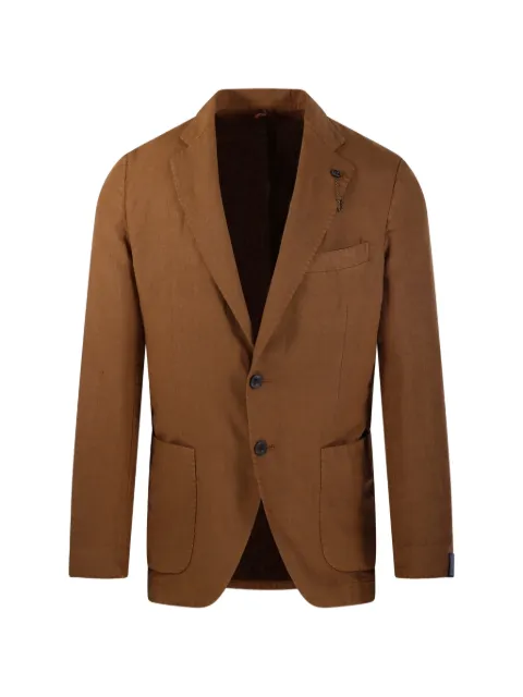 Santaniello buttoned blazer Brown TCR3434GL797MFITBT104