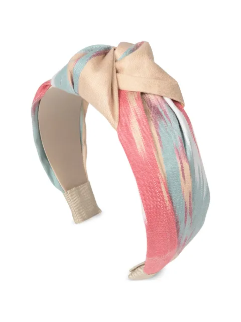 Jennifer Behr Ikat Samaya knotted headband Neutrals 31BC6POMEGRANATE