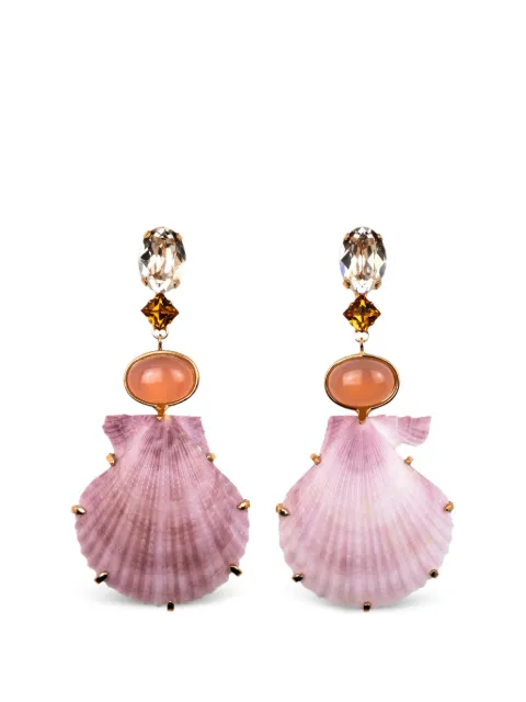 Jennifer Behr Adrielle shell drop earrings Gold 12RC24CALA