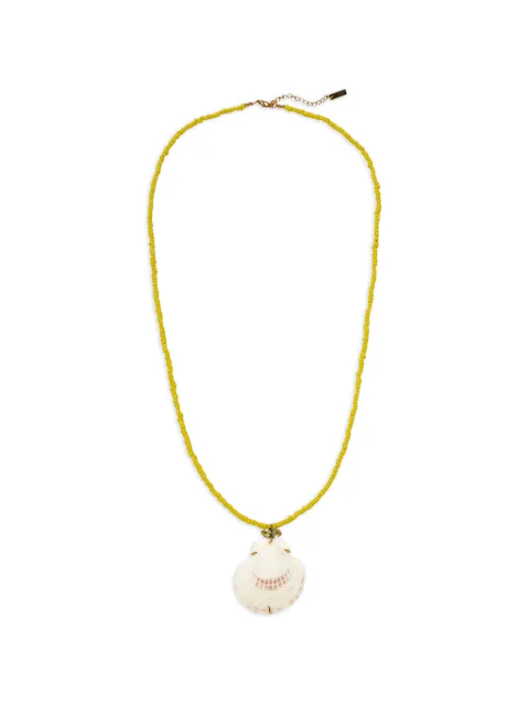 Jennifer Behr Cayman shell-pendant necklace Gold 12PD7YELLOW