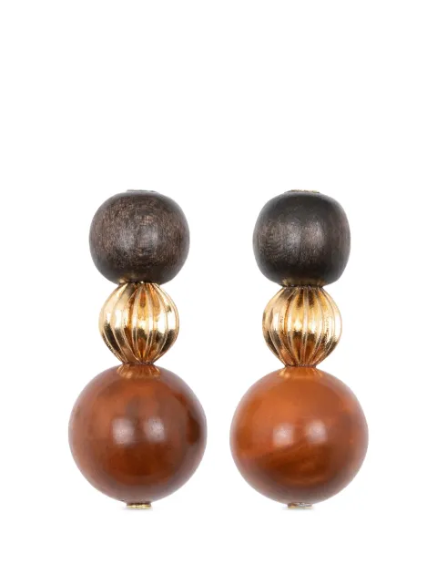 Jennifer Behr Asher beaded earrings Gold 45RA1MAHOGANYMULTI