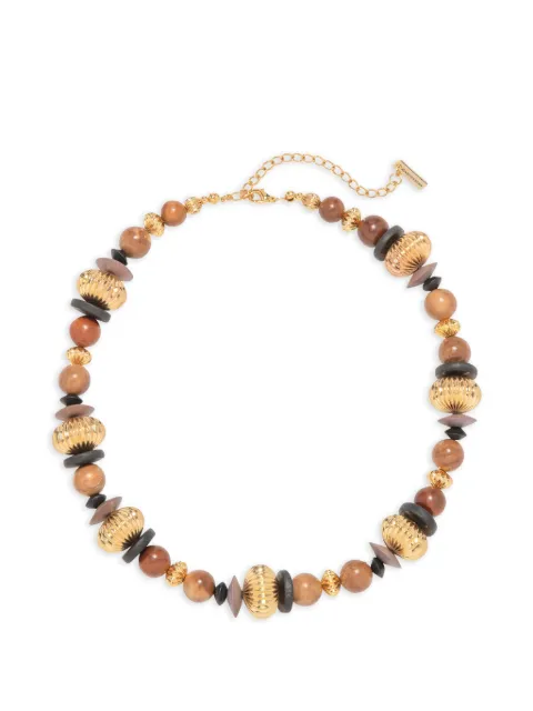 Jennifer Behr Rumi beaded necklace Gold 45PB1MAHOGANYMULTI