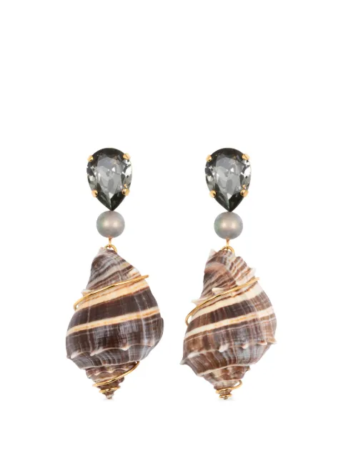 Jennifer Behr Alon shell drop earrings Gold 12RD15DUSK