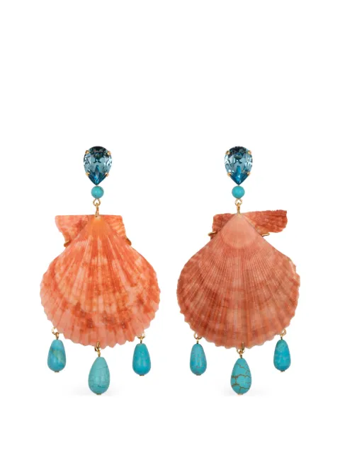 Jennifer Behr Cyrus shell-drop earrings Gold 12RD11LIDO