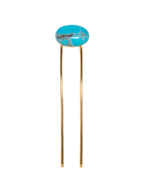 Jennifer Behr Meena stone-embellished hair pin Gold 118FB2TURQUOISE