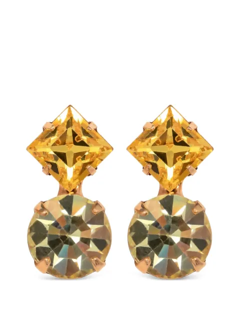 Jennifer Behr Gaven crystal-embellished earrings Pink 117RA20CITRINE