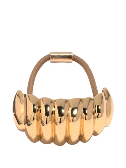 Jennifer Behr Cornetto Ponywrap ribbed hair tie Gold 123CB1GOLD