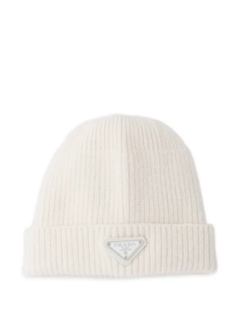Prada wool and cashmere beanie White 2HC4263IM