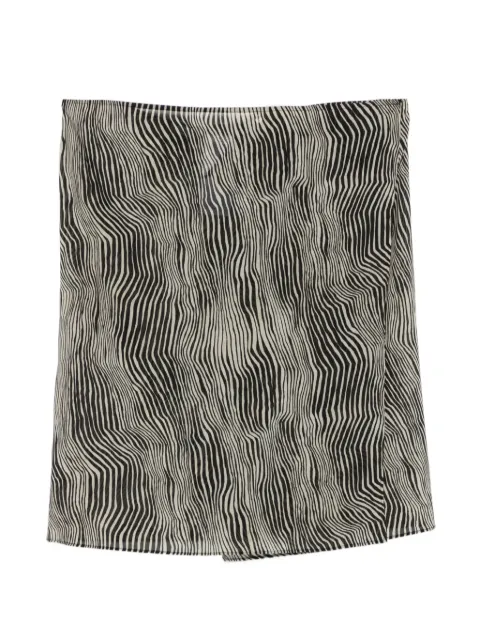 St. Agni Savannah zebra-pattern wrap mini skirt Neutrals W2626388SND