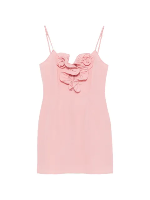 Magda Butrym mini ruffled floral-appliqué dress Pink 650726