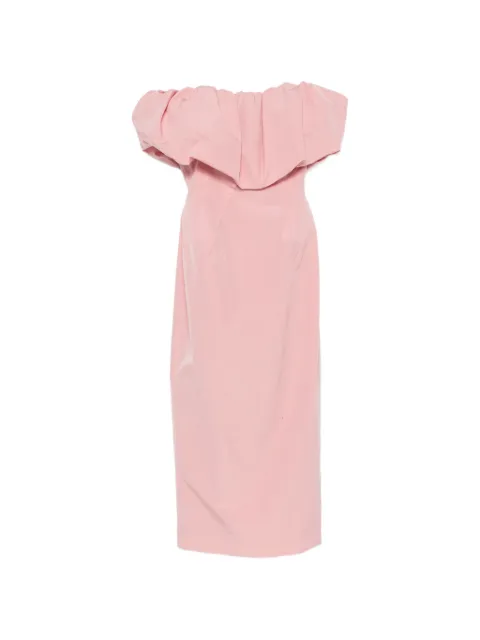 Magda Butrym ruffled strapless maxi dress Pink 151726