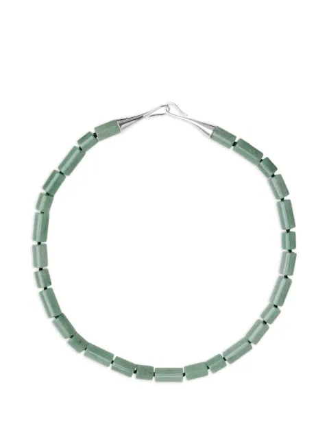 Lié Studio The Sadie aventurine beaded necklace Silver 1239