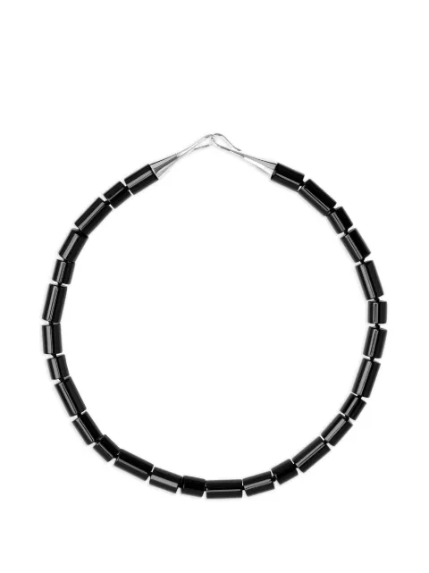 Lié Studio The Sadie onyx beaded necklace Silver 1239BLACKONYX