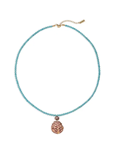 Jennifer Behr Deidre shell-pendant necklace Gold 118PC14TURQUOISE