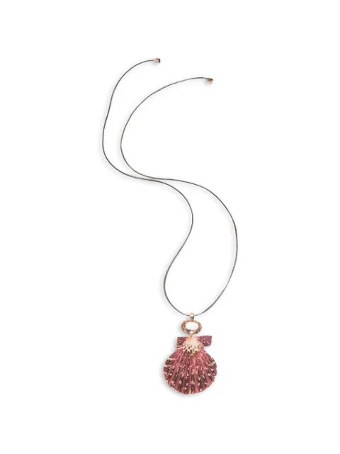 Jennifer Behr Zarya shell-pendant necklace Gold 12PD17