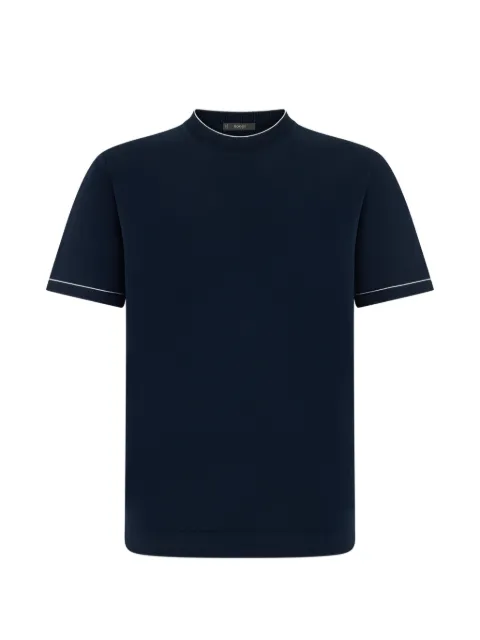 Boggi Milano cotton crêpe knit T-shirt Blue BO26P032401