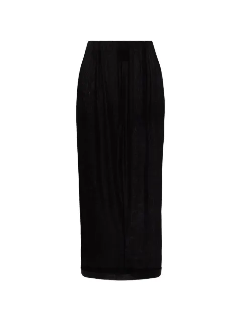 WARDROBE.NYC ruched midi skirt Black W3035H26NY