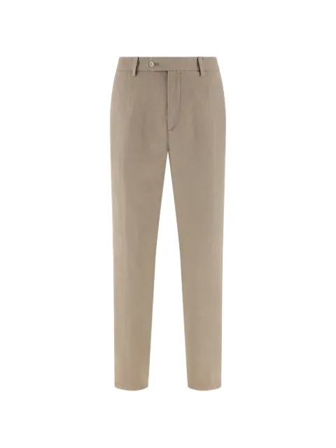 Boggi Milano stitched pockets linen trousers Neutrals BO26P018404