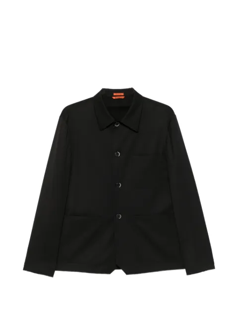 Barena Visal button-up overshirt Black OSU53000433