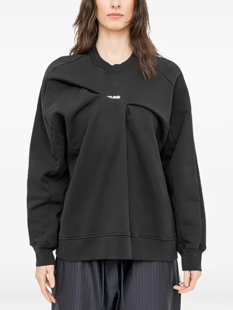 FAÇON JACMIN Solar pleated logo-print sweatshirt Black SOLAR